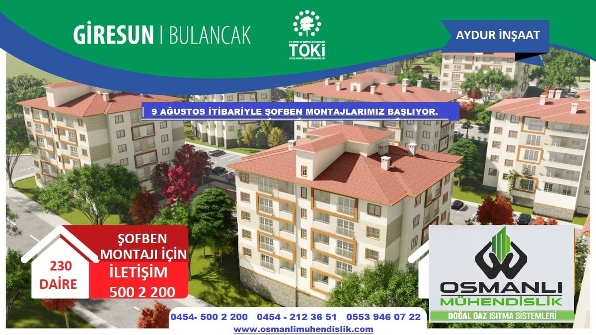Bulancak TOKİ 2.Etap   230 daire